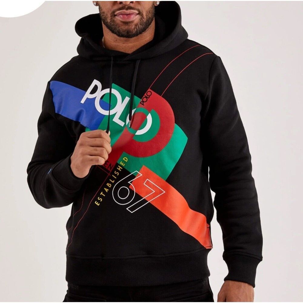 ✅POLO RALPH LAURENMen's POLO 67 Graphics Cotton Fleece Hoodie710926981001 Size L